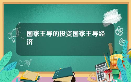 国家主导的投资国家主导经济