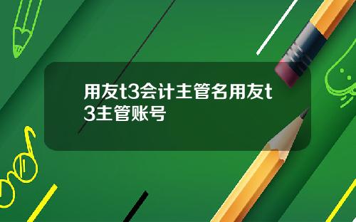 用友t3会计主管名用友t3主管账号