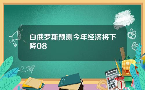 白俄罗斯预测今年经济将下降08