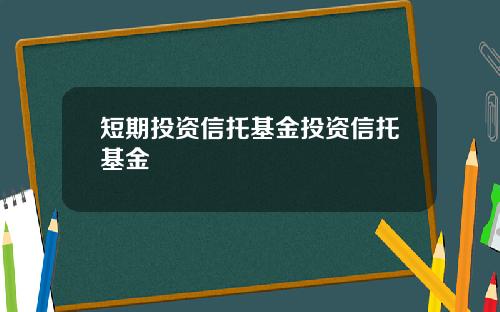 短期投资信托基金投资信托基金