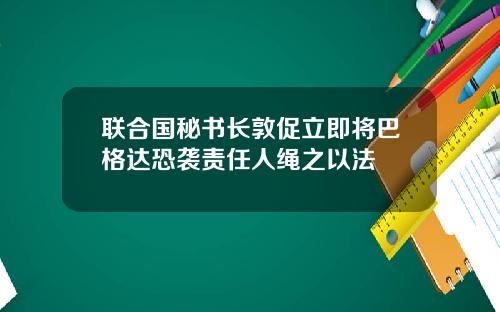 联合国秘书长敦促立即将巴格达恐袭责任人绳之以法