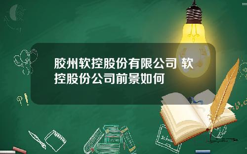 胶州软控股份有限公司 软控股份公司前景如何