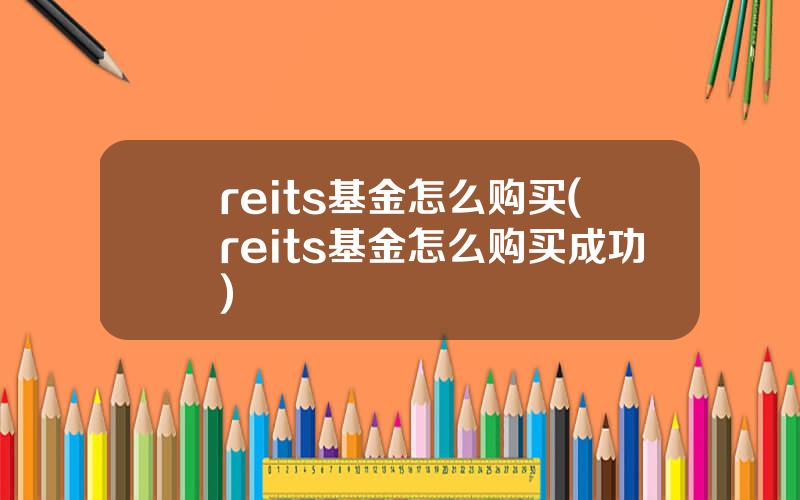 reits基金怎么购买(reits基金怎么购买成功)