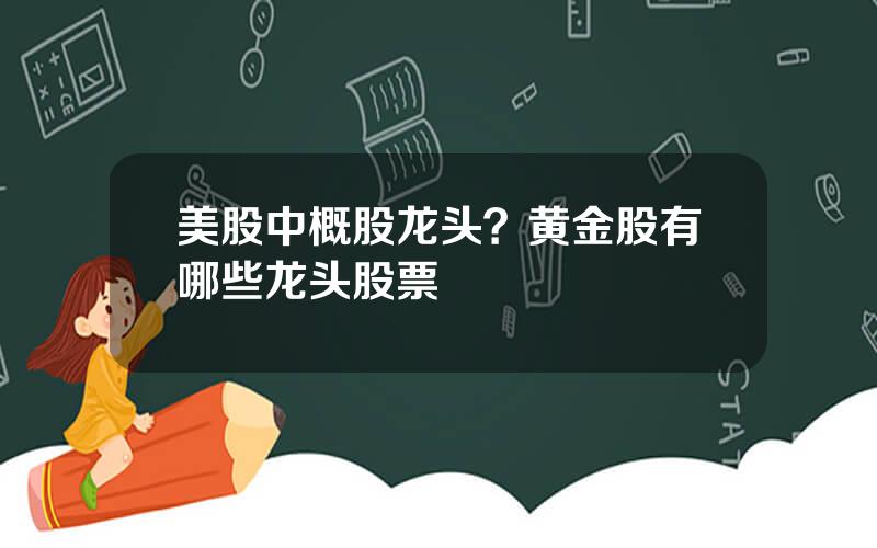 美股中概股龙头？黄金股有哪些龙头股票