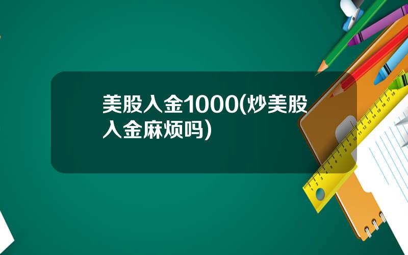 美股入金1000(炒美股入金麻烦吗)