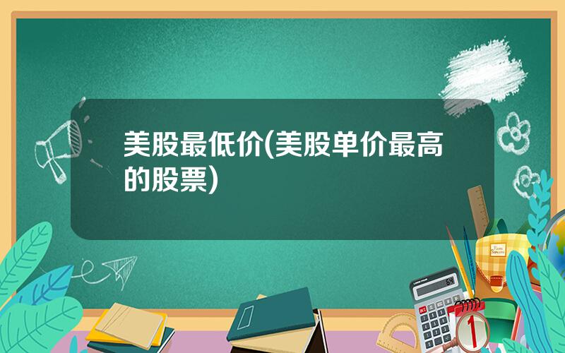 美股最低价(美股单价最高的股票)