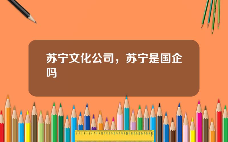 苏宁文化公司，苏宁是国企吗